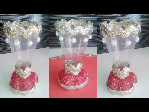 CASTIÇAL FEITOO DE GARRAFA PET  #artesanatos