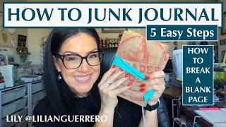 5 Easy Steps How To Break A Blank Page (Overcome Fear) #junkjournal