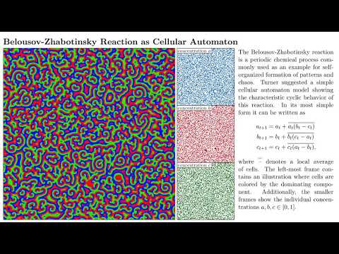 Belousov-Zhabotinsky Reaction as Cellular Automaton