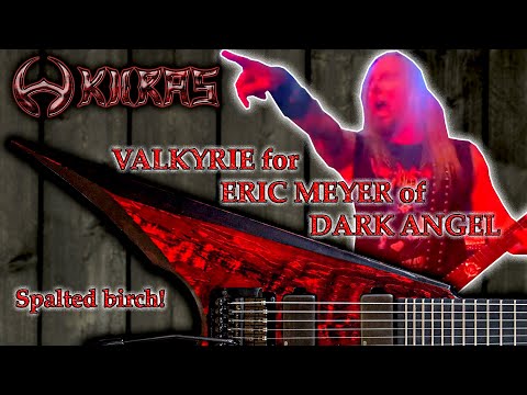 Building VALKYRIE for Eric Meyer of Dark Angel - Full build - Custom RR / Flying V style guitar - 4K