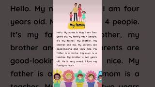 Giới thiệu về gia đình bằng tiếng anh #tienganhchobe #english #tienganhtreem #hoctienganh