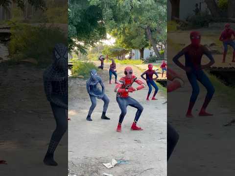 How many spidermen joined?!😍🔥 #spiderman #dance #funny