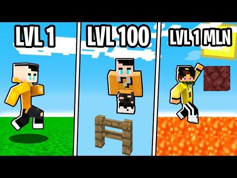 PARKOUR livello 1 VS PARKOUR livello 100 VS PARKOUR livello 1.000.000 - Minecraft ITA