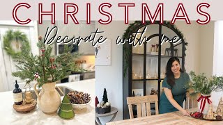 CHRISTMAS DECORATE WITH ME 2023 |  Christmas Decor Ideas | Christmas Living Room and Kitchen Part 1