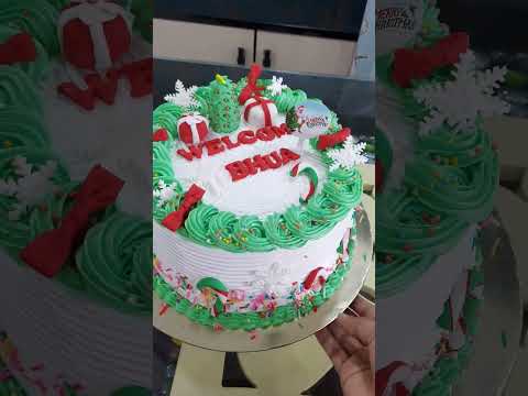 Christmas cake #cakeshorts #trendingshorts #viralcake #shorts #shortsvideo#birthdaycake #cake