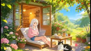 Deep Focus | Luna Lofi for Coding & Studying | Sunny Garden Morning Productivity