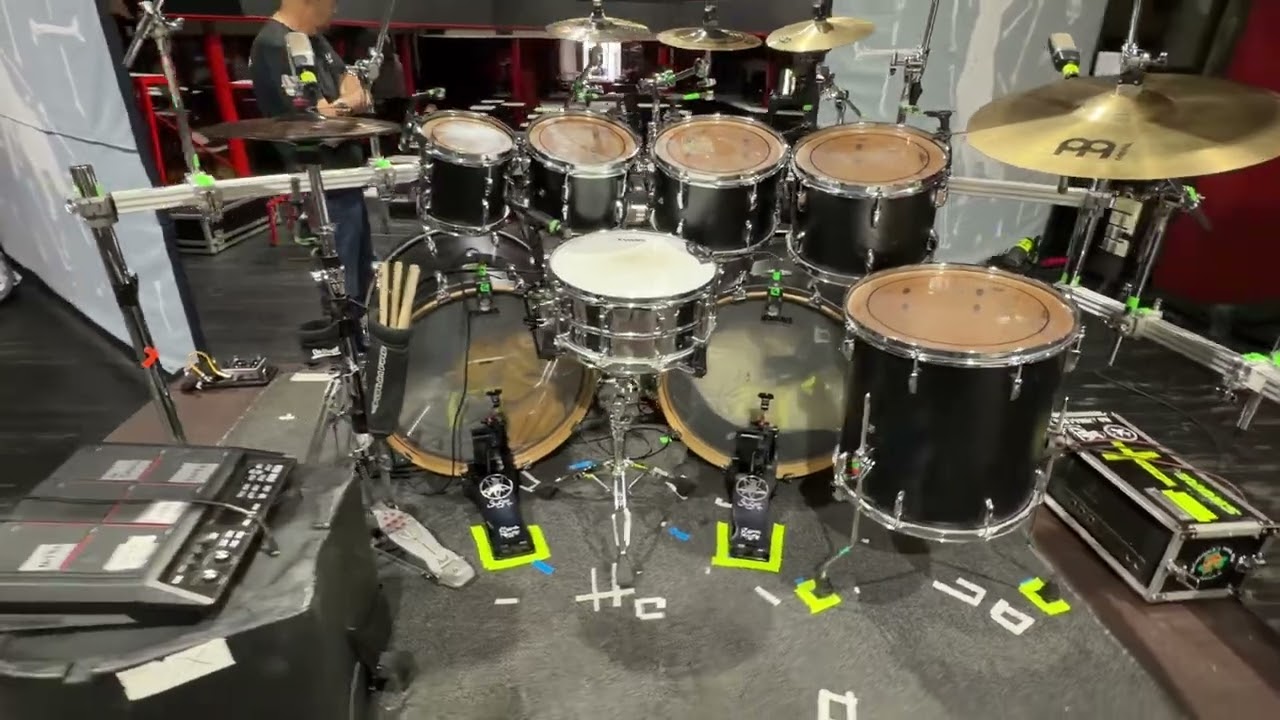 Simon "BLOODHAMMER" Schilling's drum kit for the Death Over Europe 2026 tour  #marduk 