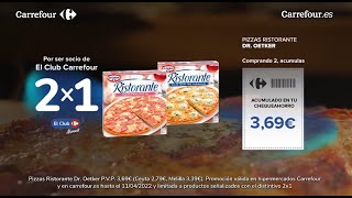 Carrefour 2x1 Pizzas Risorante Dr Oetker anuncio