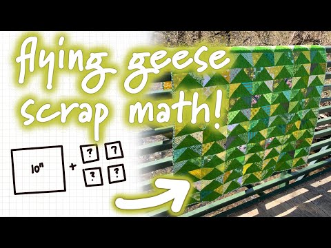 Flying Geese Quilt from Scraps!  Use the Scrap Sizes You Have WITHOUT Trimming!