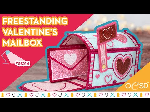 LOVE-ly Machine Embroidery! Freestanding Valentine's Mailbox!