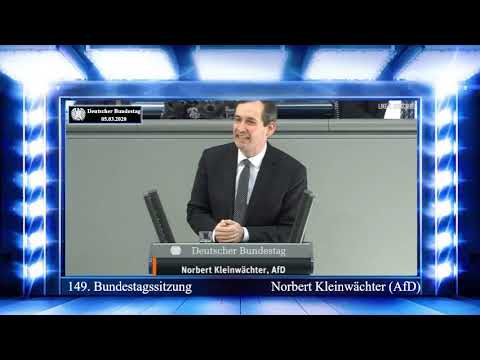 Norbert Kleinwächter  kritisiert Migrationspolitik im Bundestag – Rede vom 05.03.2020 – 149.Sitzung