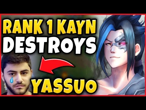 #1 KAYN WORLD DESTROYS YASSUO IN CHALLENGER! S8 KAYN JUNGLE GAMEPLAY - League of Legends