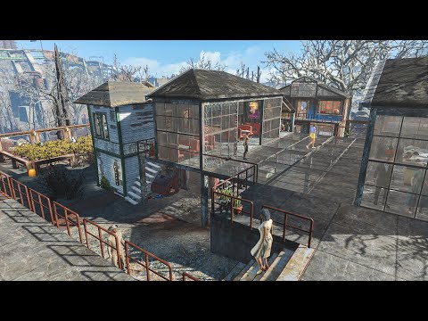 Fallout 4 - OBERLAND STATION 2.0 - Settlement build tour - NO MODS