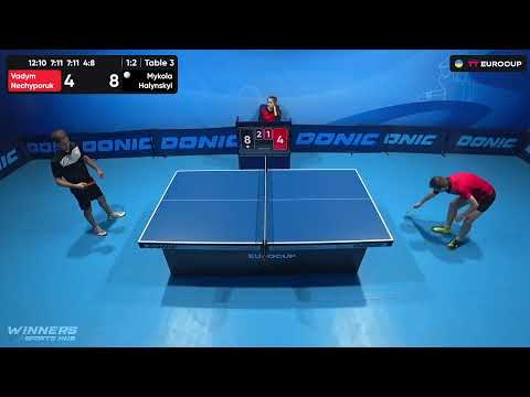 12:25 Vadym Nechyporuk  - Mykola Halynskyi 30.09.2023 TT Euro.Cup Ukraine Star. TABLE 3