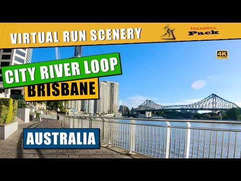 City River Circuit | Brisbane,  Australia | 35 min | POV Virtual Treadmill Run Walk cycle
