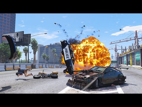 GTA 5 ELUSIVE ZR380 HIGH SPEED CRASHES - SUPER CINEMATIC PICTURE WITH SLOW MO ep.28