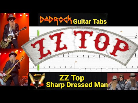 Sharp Dressed Man - ZZ Top - Guitar + Bass TABS Lesson