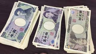 Counting 500000 YEN JAPANESE CURRENCY #money #japan #yen