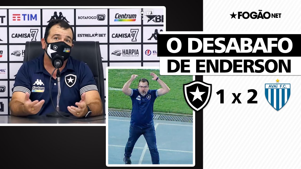 VÍDEO: Enderson faz longo desabafo após discutir com torcedores do Botafogo no Nilton Santos VÍDEO: Enderson faz longo desabafo após discutir com torcedores do Botafogo no Nilton Santos