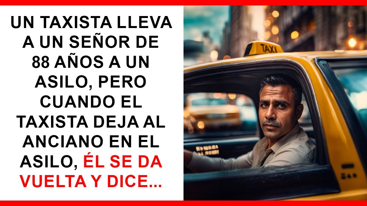 Un taxista lleva a un señor de 88 años al asilo, pero al dejarlo, el anciano se da vuelta y dice...
