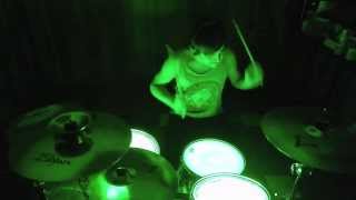 Martyrs - The Devil Wears Prada - Zach Ziomek (DRUM COVER) HD (w/ green LED drums)