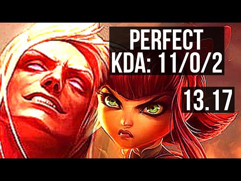 VLADIMIR vs ANNIE (MID) | 11/0/2, 70% winrate, Legendary, Rank 13 Vlad | NA Challenger | 13.17