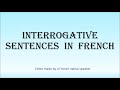 Interrogative sentence in French