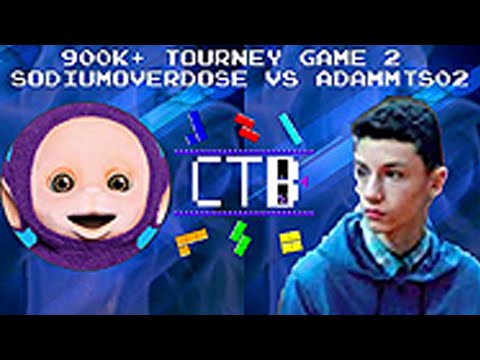 900k+ Tourney - SodiumOverdose vs AdamMts02 Game 2 April '20 - Classic Tetris Brawl