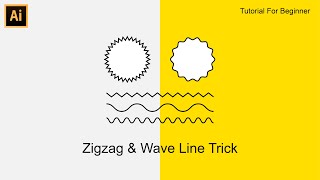 Easy Trick to Make Zigzag Lines - Adobe Illustrator Tutorial