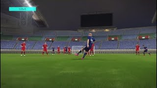 【ウイイレ2018】W杯　日本vsベルギー　本田圭佑の無回転フリーキックをゴールにする。