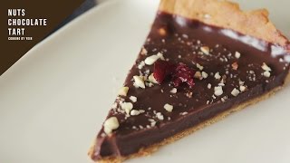 넛츠 초코타르트 만들기,가나슈 타르트 : How to make Nuts Chocolate Tart,Ganache tart : 生チョコレートタルト -Cooking tree 쿠킹트리