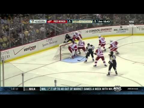 Brandon Sutter snipe goal 1-1 Pittsburgh Penguins vs Detroit Red Wings Sept 16 2013 NHL Hockey