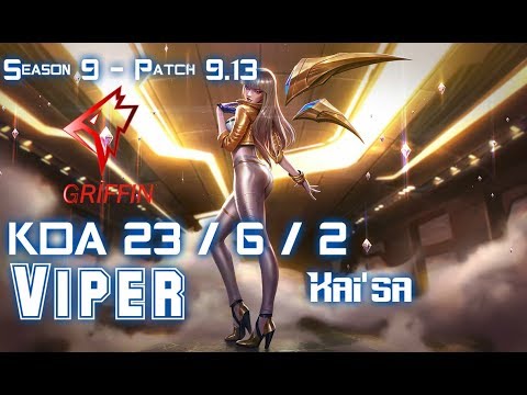 GRF Viper KAI'SA vs SONA ADC - Patch 9.13 KR Ranked