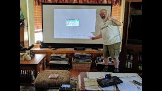 Sinclair ZX Spectrum 128 on 120" Projector Screen - Mancave Night