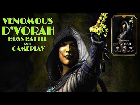 Mortal Kombat Mobile - Venomous D’Vorah Boss Battle and Gameplay