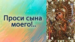 Проси Сына моего.
