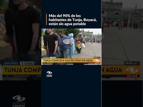 Tunja completa cuatro días sin agua potable tras daño en la tubería principal