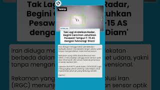 Iran Jatuhkan F-15 AS Tanpa Radar, Sensor Optik & Infrared Jadi Andalan, Rudal Majid Mematikan