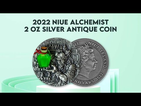 2022 Niue Alchemist 2 oz Silver Antique Coin