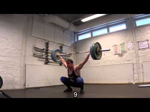 90kg snatch EMOM for 20 minutes