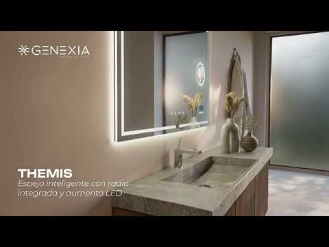 THEMIS – Espejo de baño multifunción con iluminación dual y control táctil integrado