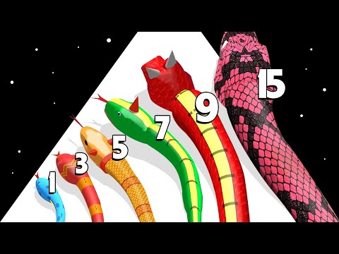 SNAKE EVOLUTION RUN 3D: Level Up Snake Colorful (Max Level)