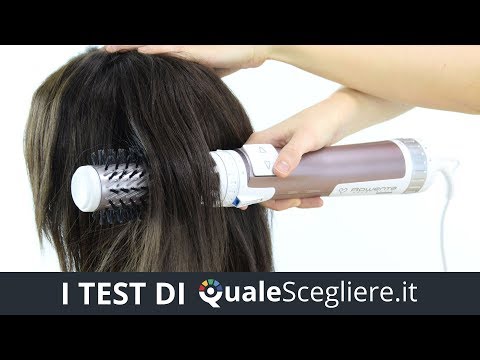 Besisukantis plaukų šepetys Rowenta Active Voume&amp;Shine + lokówka CF 9530 Active ( 1000 W , Violetinė ) video