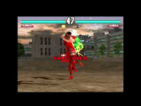Tekken 3 Game Over Demo - Anna vs Anna with Jin's Moves