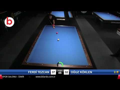 FERDİ TEZCAN & OĞUZ KÖKLEN Bilardo Maçı - 2019 TÜRKİYE KUPASI 3.ETAP-FİNAL 1/16