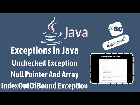 60 Unchecked Exception In Java Null Pointer Exception Arrayindexoutofbound Exception