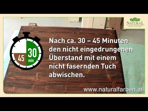TIMELAPSE - Holzplatte ölen mit der NATURAL HOLZLASUR