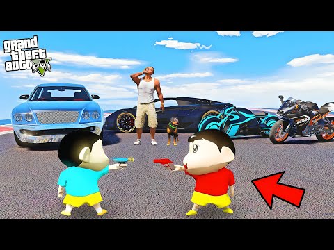 GTA V : Shinchan & Bluechan Fight Don To Save Franklin in GTA 5 ! in Telugu