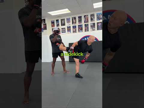 How to set a back leg side kick. #boxing #kickboxing #mma #sidekick #ufc #uriahhall
