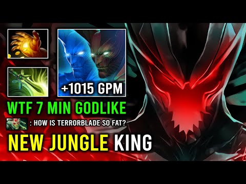 NEW Jungle King 7Min Godlike Midas +1015 GPM Level 30 Terrorblade Spammer 10K MMR Dota 2